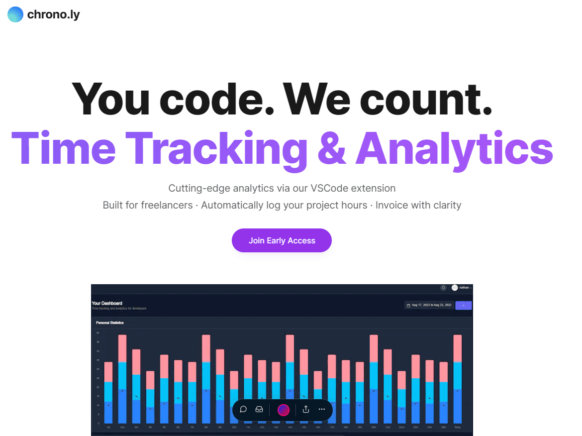 Chronoly Landing Page