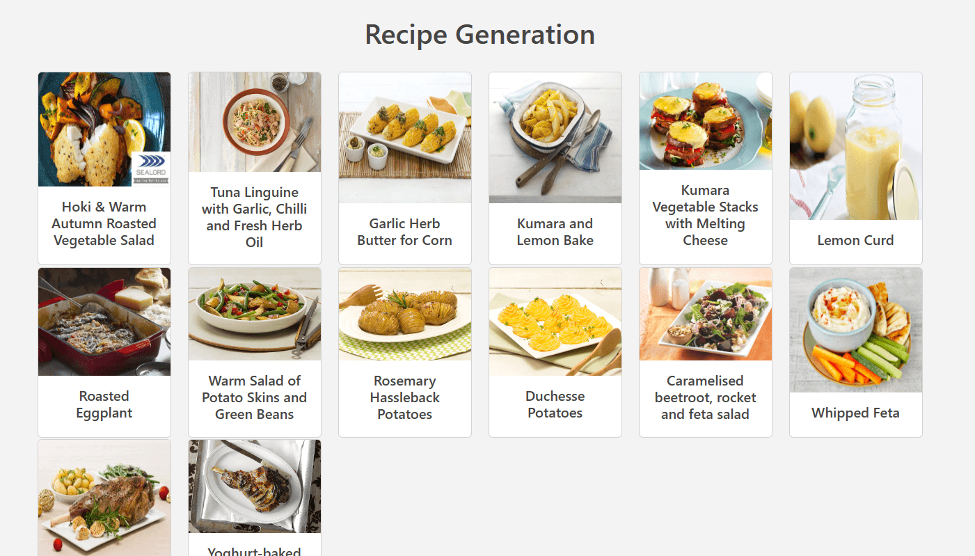 Recipe Generation